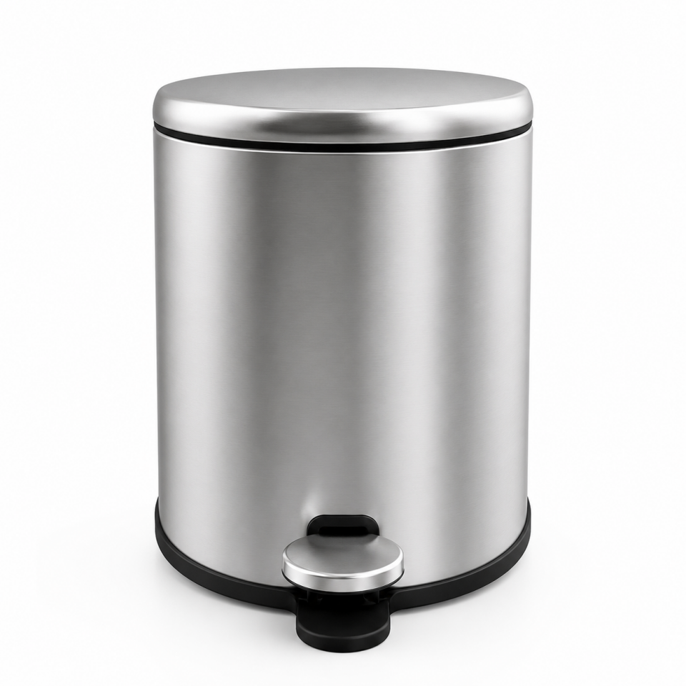 PRİMANOVA CİGO PEDALLI ÇÖP KOVASI 3 LT METAL BEJ M-MK01-09-09