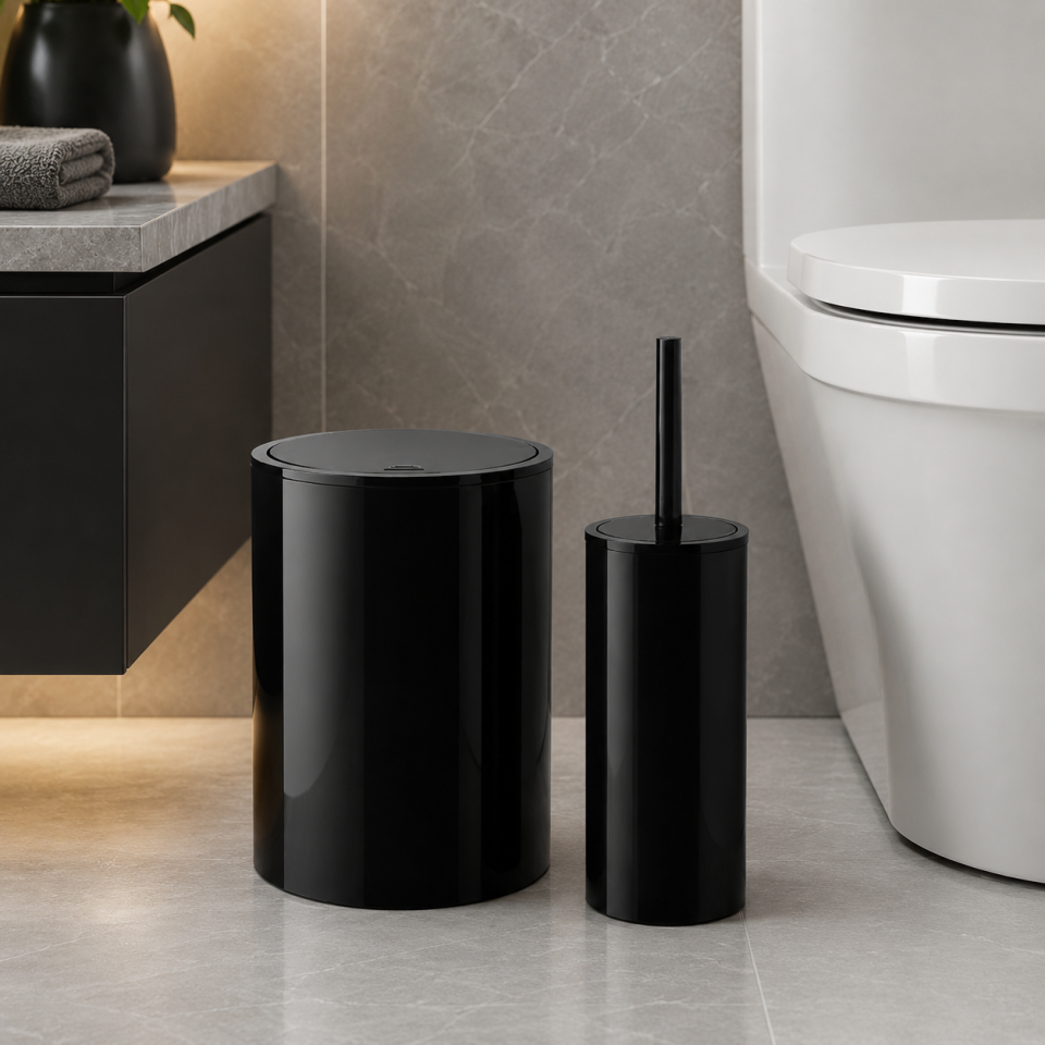 PRİMANOVA FLORES 2 Lİ BANYO SETİ SİYAH MSAS1806