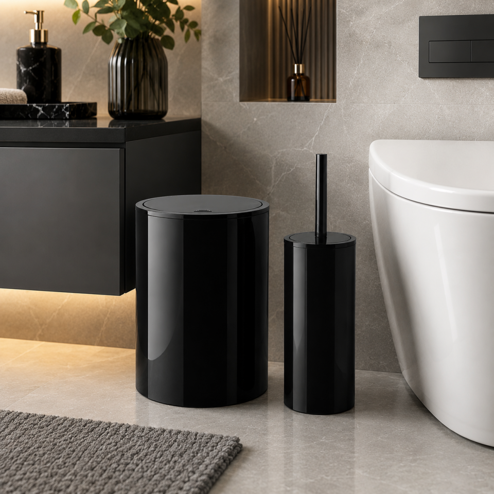 PRİMANOVA FLORES 2 Lİ BANYO SETİ SİYAH MSAS1806