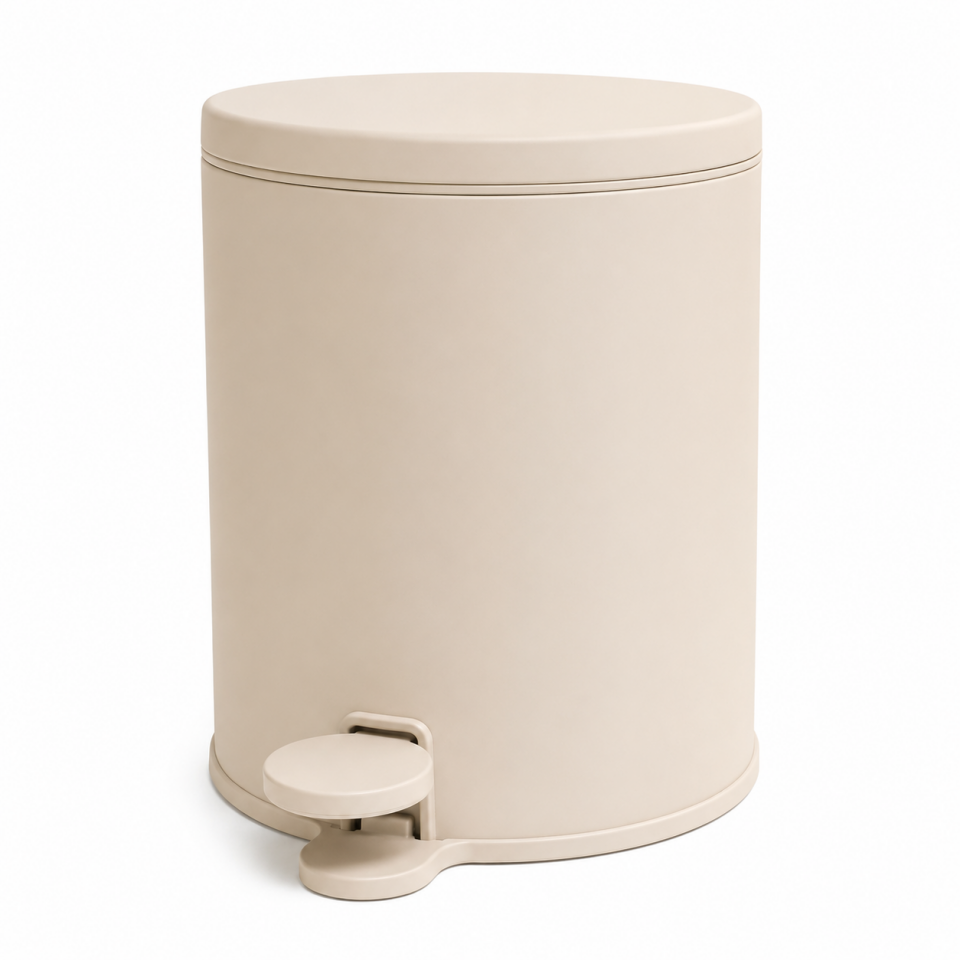 PRİMANOVA CİGO PEDALLI ÇÖP KOVASI 3 LT METAL M.BEJ  M-MK01-09-09M