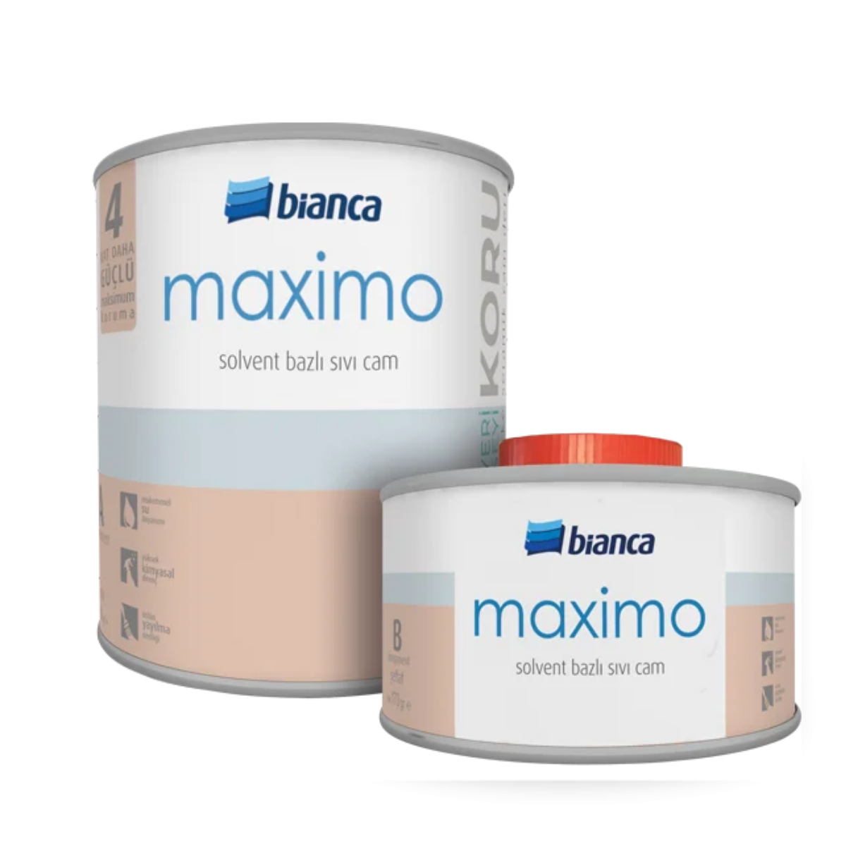 STELLA BİANCA MAXİMO SOLVENT BAZLI SIVI CAM İPEK MAT 0,5 LT