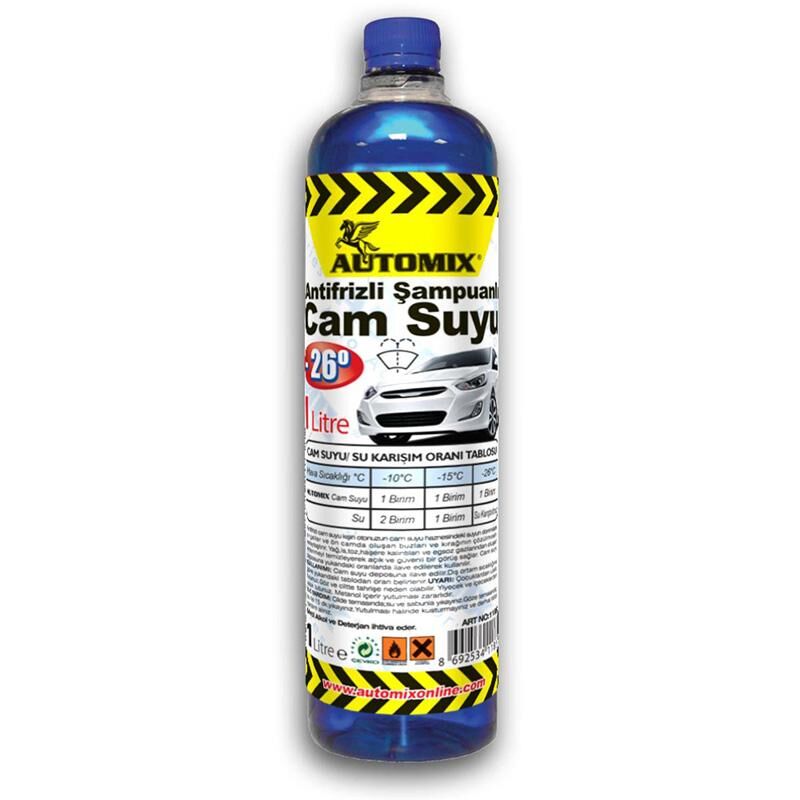 AUTOMIX CAM SUYU ANTFİRİZLİ ŞAMPUANLI 1 LT