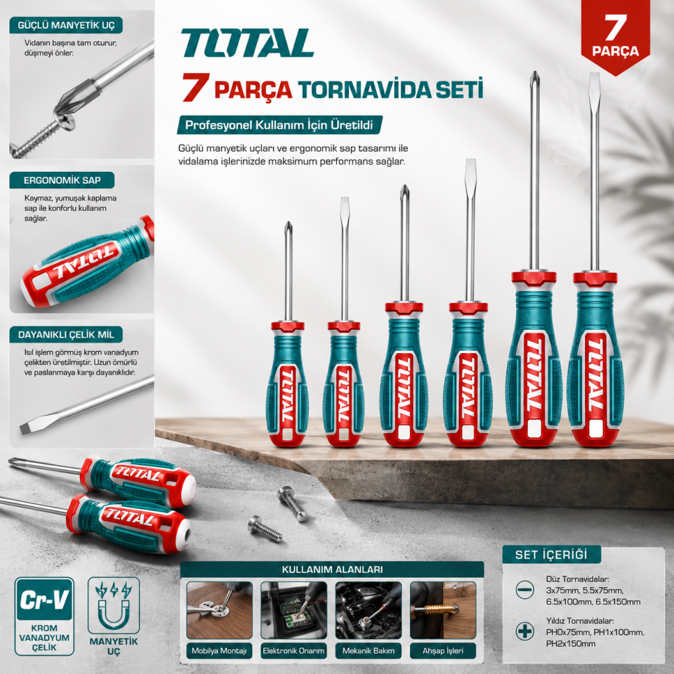 TOTAL TORNAVİDA SETİ 8 PARÇA TKSDS0826