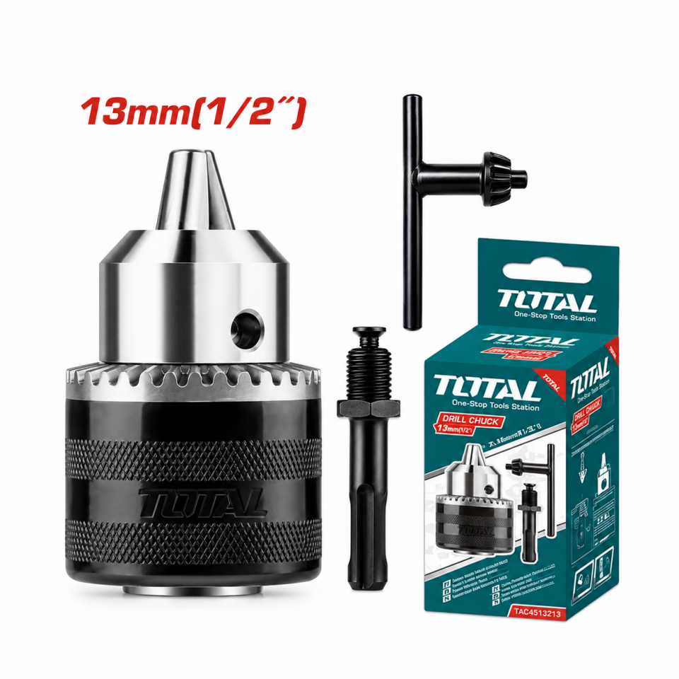 TOTAL 1/2 MANDREN ANAHTARLI ADAPTÖRLÜ 13 MM TAC451301-1