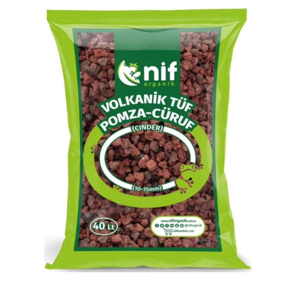 BAHÇE VOLKANİK CURUF 10-15 MM 40 LT
