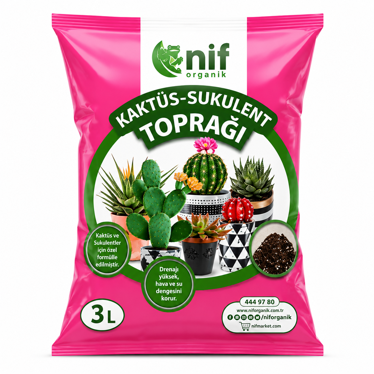 BAHÇE KAKTÜS-SUKULENT TOPRAĞI 3 LT