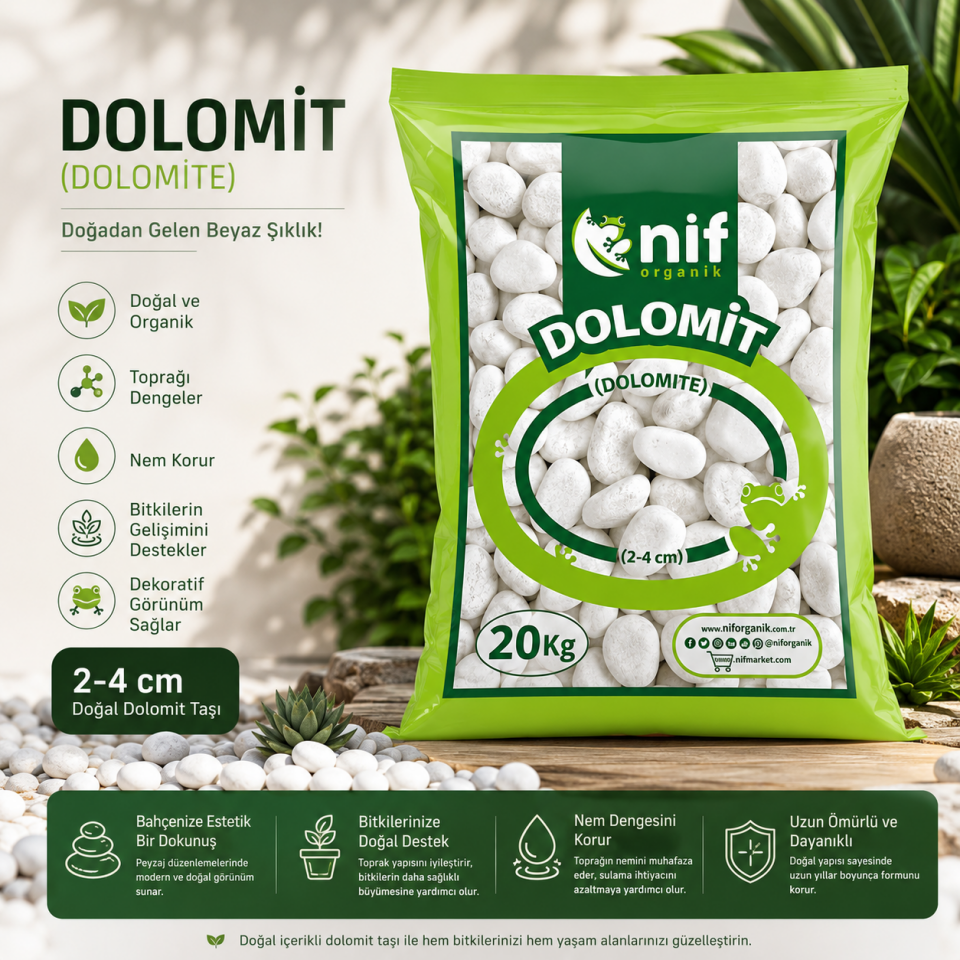 BAHÇE DOLAMIT TAMBURLANMIŞ 2-4 CM 20 KG