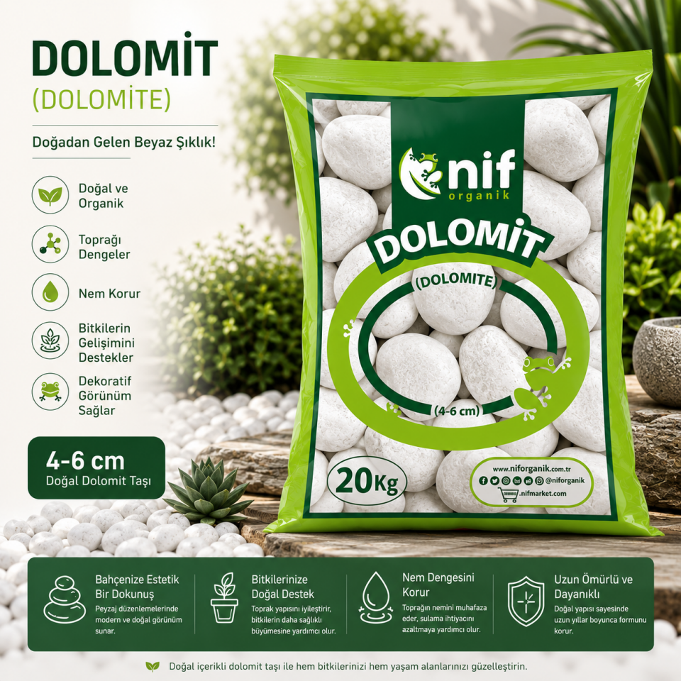 BAHÇE DOLAMIT TAMBURLANMIŞ 4-6 CM 20 KG