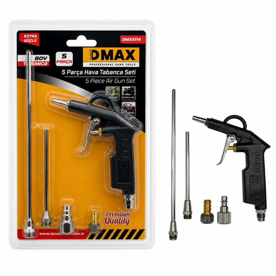 DMAX HAVA TABANCASI SETİ 5 PARÇA DMX4114