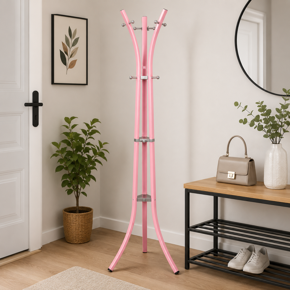 AYAKLI PORTMANTO LOBBY PEMBE 18002-S0