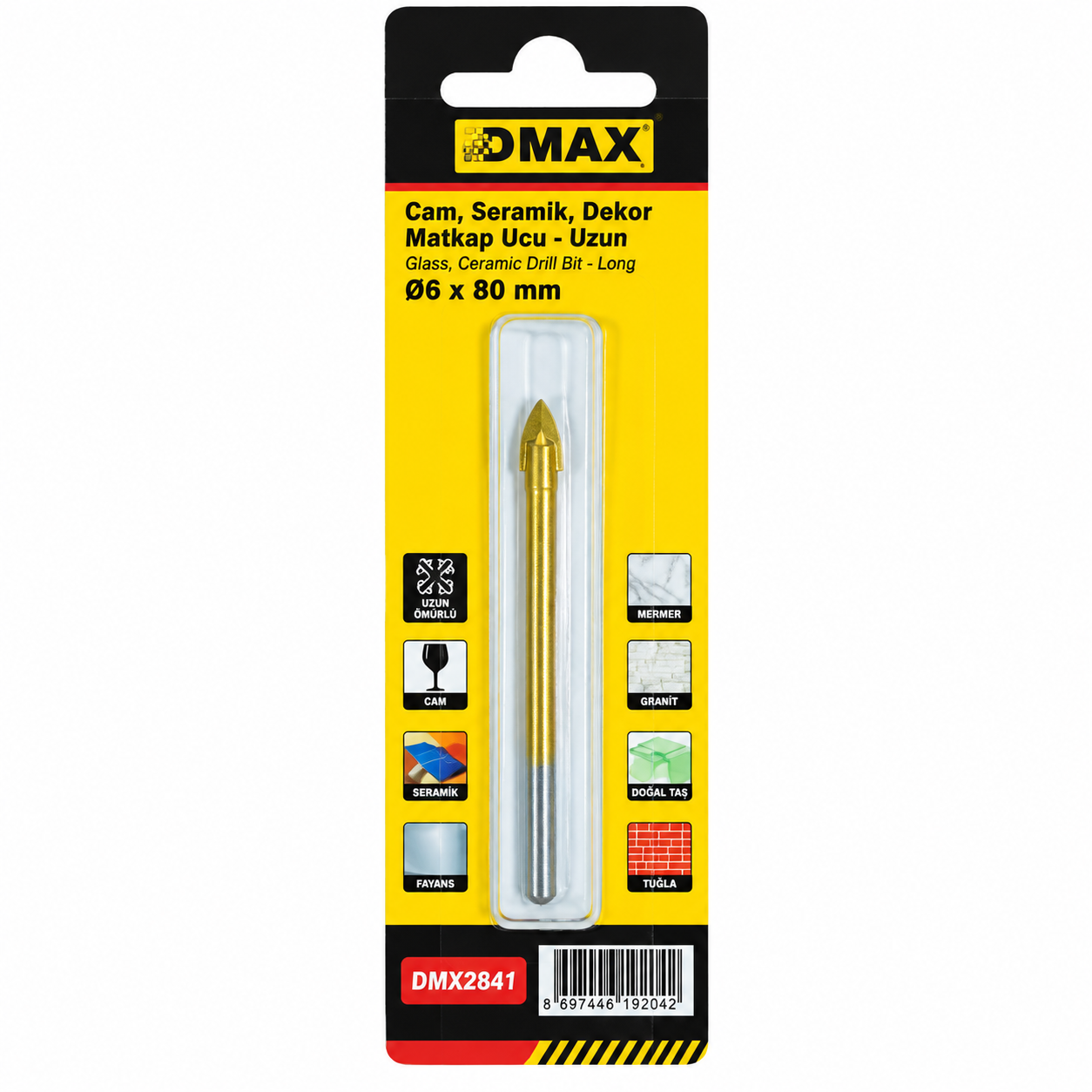 DMAX CAM SERAMİK DELME MATKAP UCU 6 MM DMX4341