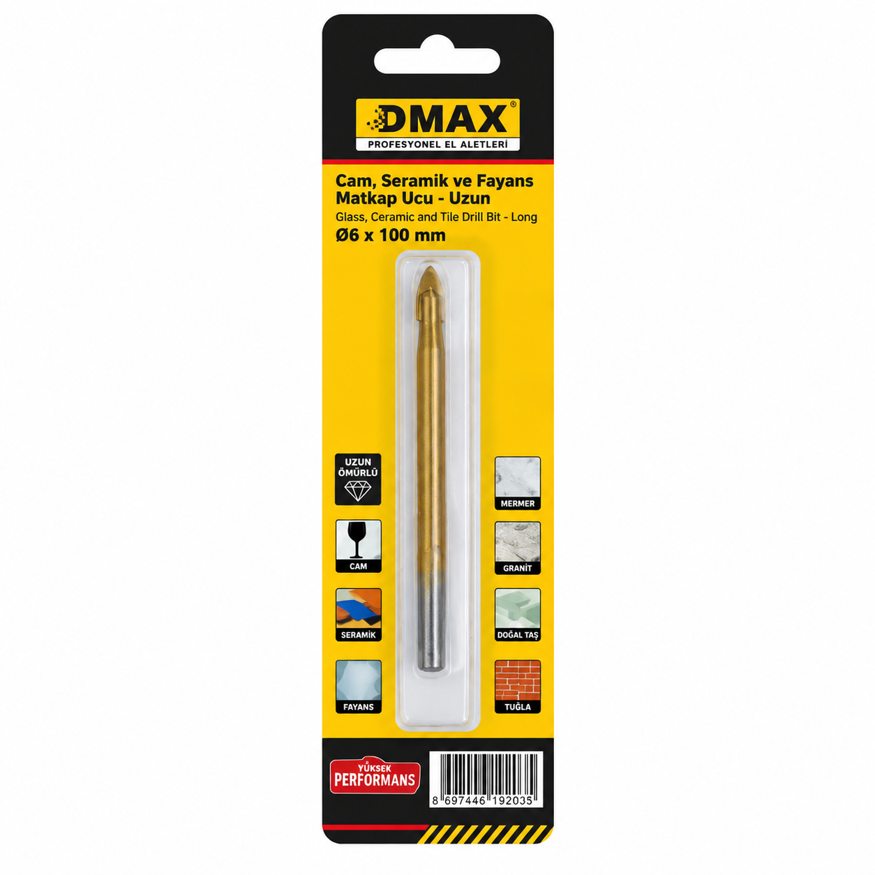 DMAX CAM SERAMİK DELME MATKAP UCU 7 MM DMX4342