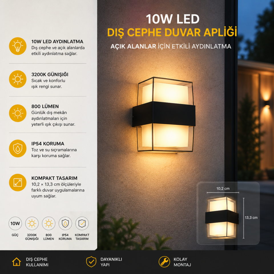 CATA BORA LED APLİK 10W CT-7047