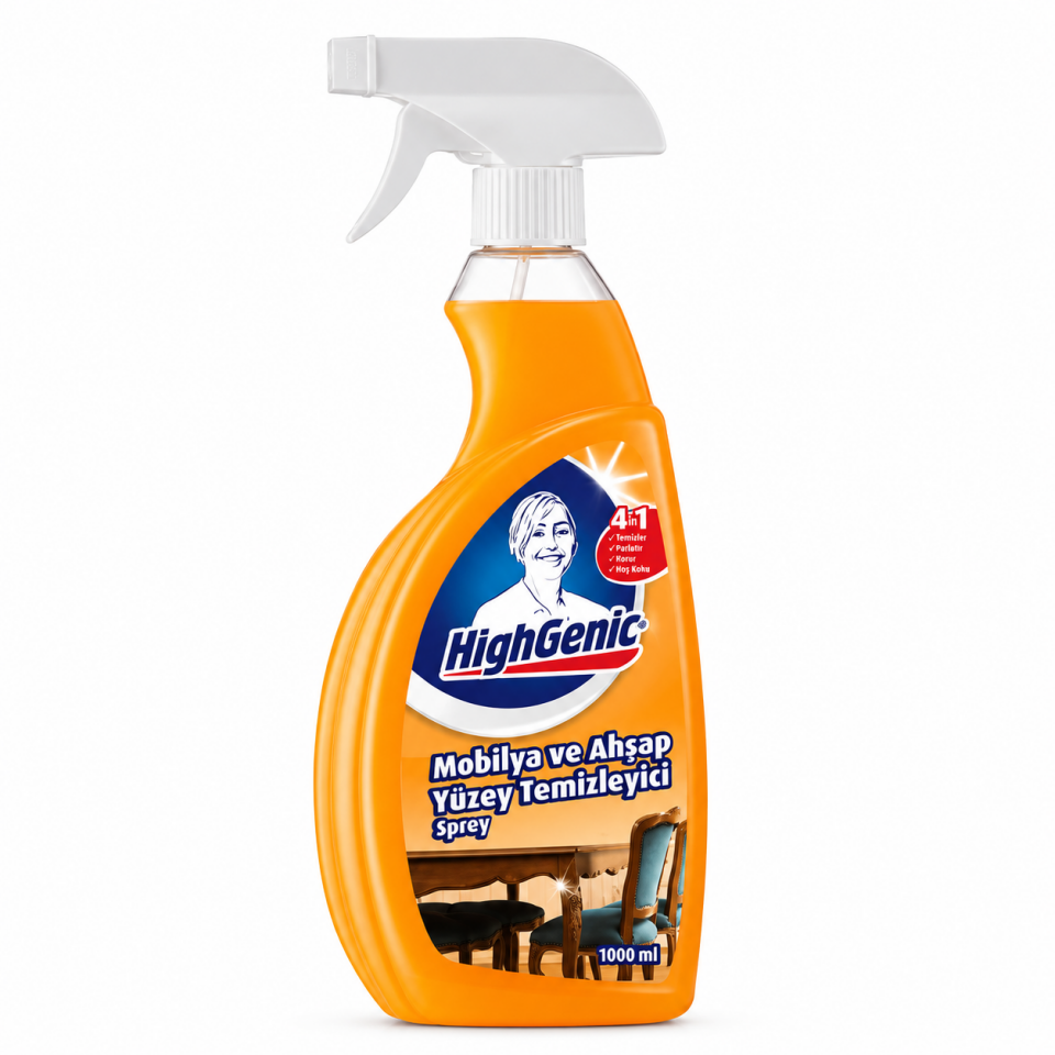 HİGHGENİC AHŞAP VE MOBİLYA TEMİZLEYİCİ SPREY 1000 ML