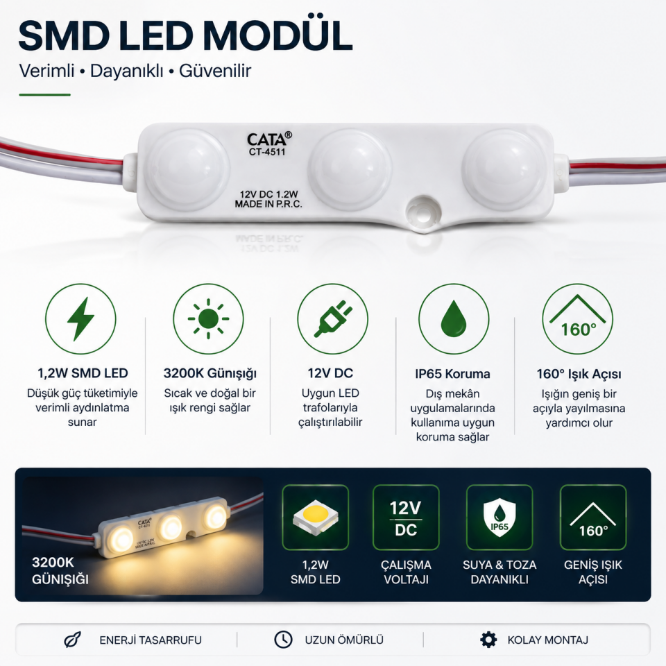 CATA LED MODÜL GÜNIŞIĞI 1,2W 4591 G