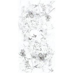 30X60 ANGORA GRAY FLORAL RELIEF MOTIF 