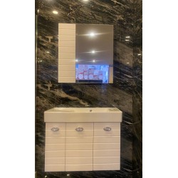 BANYO DOLABI 80 CM BUSE BEYAZ