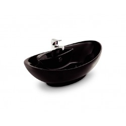 LAVABO 40X60 GONDOL OVAL MOBİLYA ÜSTÜ SİYAH