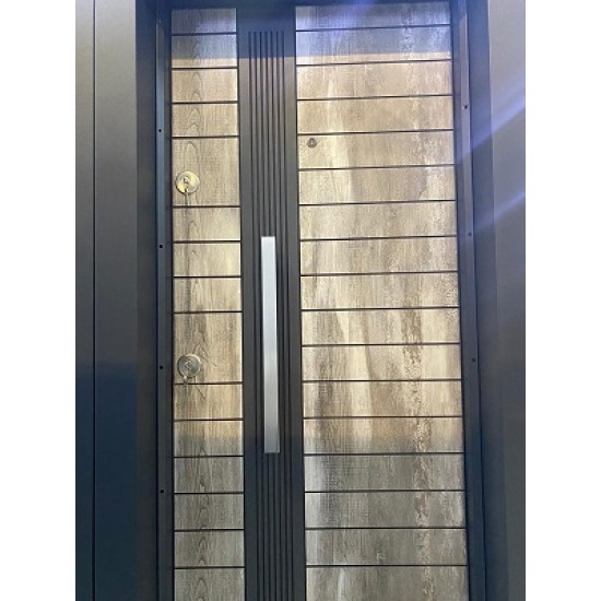 ÇELİK KAPI HK-55 ÇİFT FİTİL LAMİNANT GRİ 4621-SAĞ ÇELİK KAPI HK-55 ÇİFT FİTİL LAMİNANT GRİ 4621-SAĞ