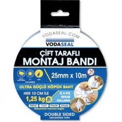 VODASEAL ÇİFT TARAFLI MONTAJ BANDI 25MMX10 MT